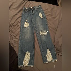 I am selling these blue Jean boyfriend jeans, size 7!
